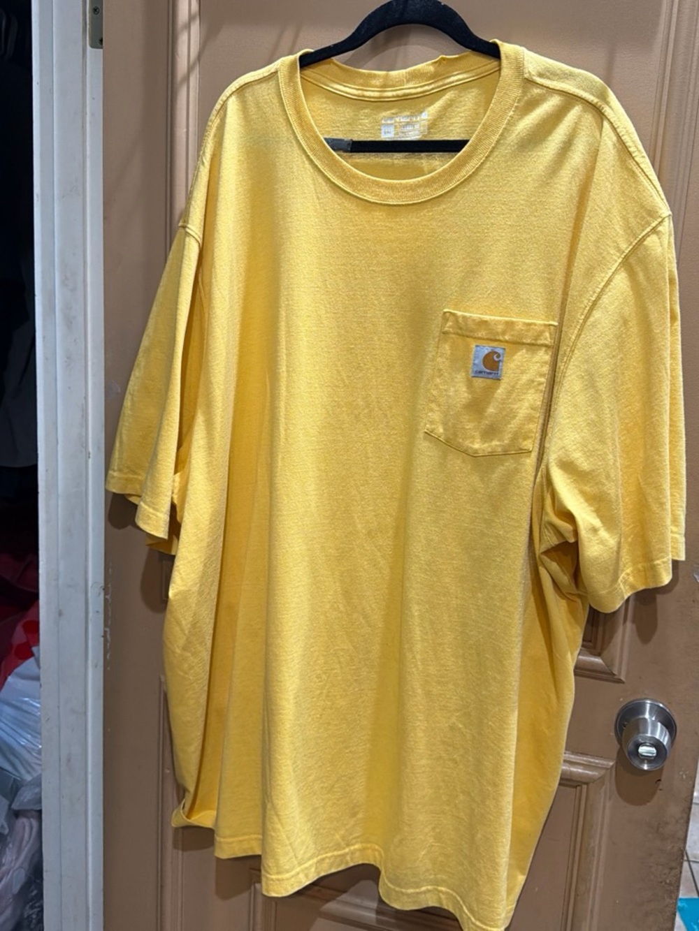 Carhartt Yellow Short-Sleeve Pocket T-Shirt